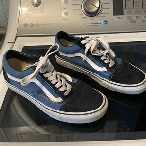 Vans old school navy blue, worn twice